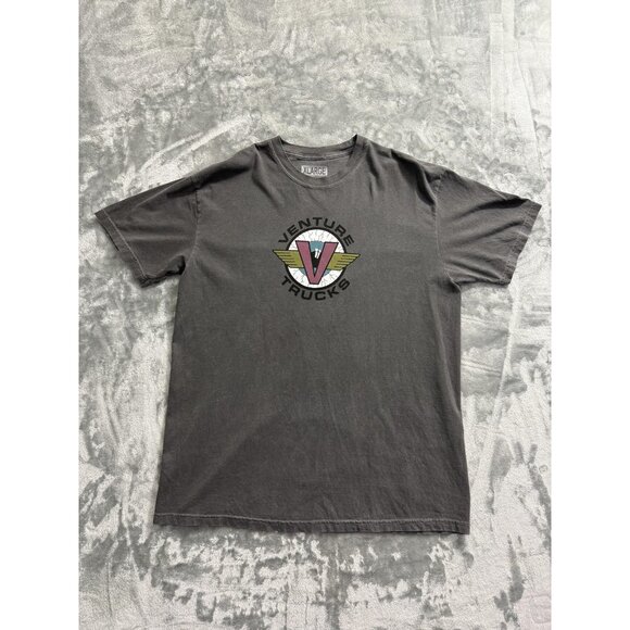 Venture Trucks Shirt Mens XL Gray Skateboard Graphic Tee Wing Logo Skateboarding - Picture 1 of 9